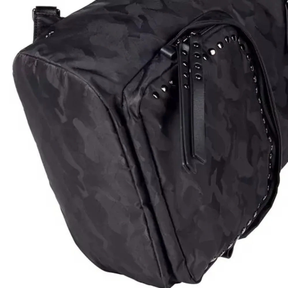 Rare Tumi Voyageur Studded Hagen Backpack in Black Camo Black Hardware
